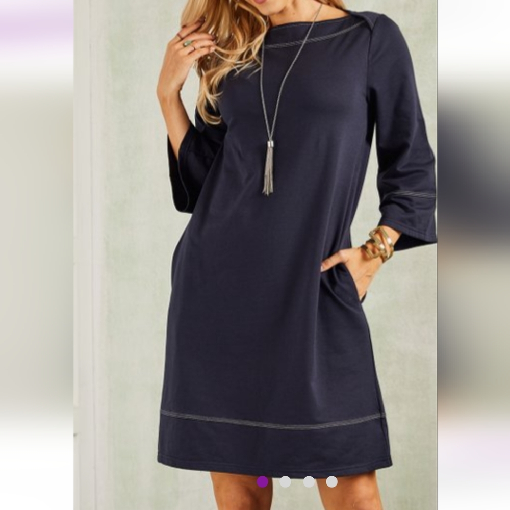 Suzanne Betro boatneck shift dress